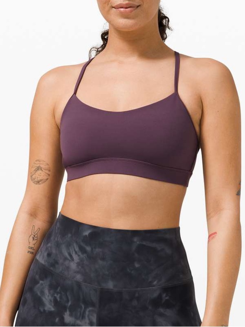 Lululemon Flow Y Bra Nulu Size 10 Grape Thistle